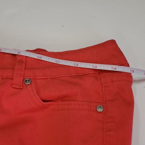 CODE BLEU WOMEN'S SOHO CROP JEANS SIZE 6, CORAL COLOR - Picture 8 of 9